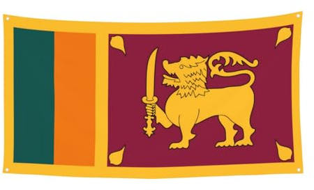 Sri Lanka Flagge Urlaub Banner hängende Flagge Halloween Weihnachten Party Freunde Versammlung Banner Flagge, 178,8 x 88,9 cm dekoratives Banner