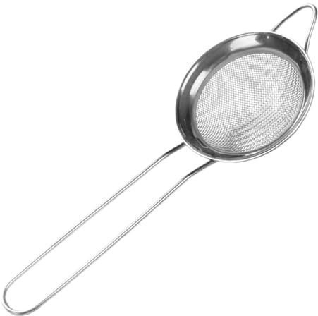 Colino da cucina a maglia fine – Setaccio a maglia fine in acciaio inox, colino da cucina a maglia fine | Setaccio a maglia fine in acciaio inox con manico da cucina, scolapasta