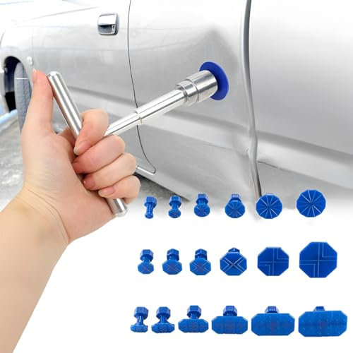 1 kit d'outils de réparation de bosses de voiture - Extracteur de bosses de voiture - Sans peinture - Outils d'entretien extérieur de voiture,d'outils de réparation de bosses de voiture