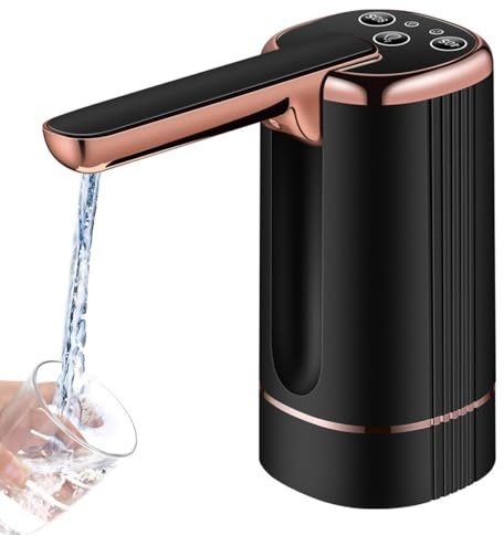 Water Dispenser Pump, Universal USB Charging Water Pump with Foldable Spout Portable Automatic Water Dispenser for Travel Office Home Kitchen