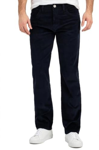 Rock Creek herr manchesterbyxor regular fit H-399, marinblå, 31W / 30L