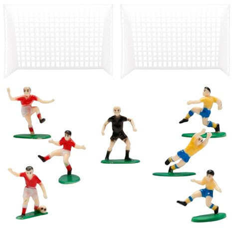 Tabanzhe Football Cake Decoration Set-9PCS Football Cake Toppers Soccer Cupcake Toppers Birthday Party Supplies for Men Sports Theme Party