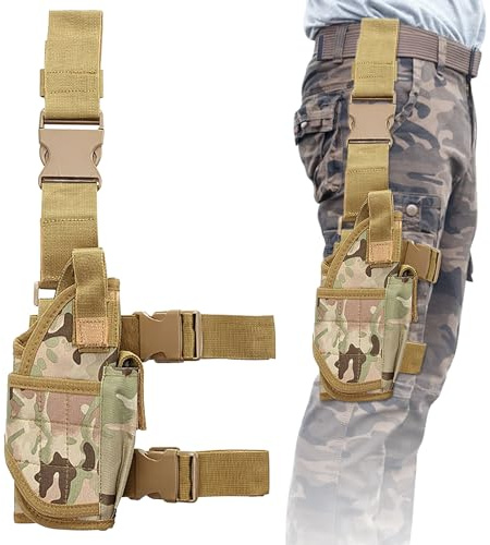Healife Holster - Taktisches Pistolenholster 1er-Pack - Gürtelholster - Waffenholster - Taktisches Pistolenholster für Rechts- und Linkshänder - Concealed Carry mit Metallclip（Tarnfarbe）