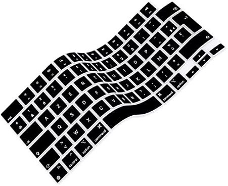 Arisase Housses de Protection clavier ultra mince en silicone pour MacBook Air 13,6/15,3 avec puce M4 2025 Accessoires de protection pour ordinateur portable souple pour MacBook Air 13,6/15,3 pouces
