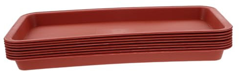 Happyyami 8piezas Bandeja para Macetas Rectangular Roja Bandejas Reutilizables De Plástico para Recolectora De Agua Platillos para Plantas Accesorios para Plantas De Drenaje para Macetas