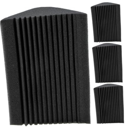 INOOMP 4stücke Schallabsorptionsplatten Für Wände Akustikdämmmatten Zur Schallreduzierung Schallschutzmatten Für Schlafzimmer Wand Und Eckpaneele Zur Schalldämmung
