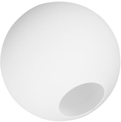 PartyKindom Runder Glaslampenschirm für Tischlampe und Stehlampe Weiß 30mm Kaliber Elegantes Design Allgemein Passend für Zuhause und Büro