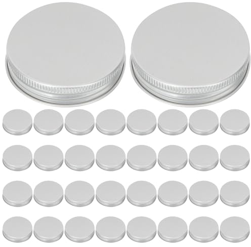iplusmile Couvercles en Aluminium 53Mm pour Bouteilles Lot de 50 Couvercles Étanches Bouchons à Vis Solide Accessoire Cuisine Pratique pour Bouteilles en Verre et Bocaux Réutilisables