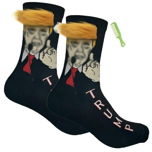 ZEXOWIJ Calcetines Trump Novedosos, Unisex divertido regalo calcetines novedad, Divertidos y Lindos