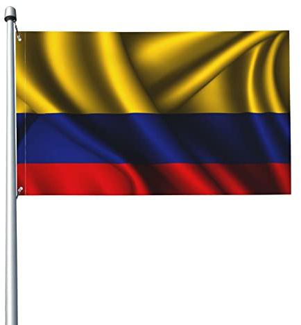 Drapeau De La Colombie Garden Flag Avec Œillets Drapeaux Décoratif Colorée Drapeaux De Jardin Pour Porche Extérieure Balcon 90X150Cm