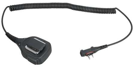 Geavonyg Altoparlanti Portatili Talkies Microfono Altoparlanti Radio Bidirezionali con Clip Posteriore Girevole A 360 Gradi per IC-F1000 Radio in Materiale ABS