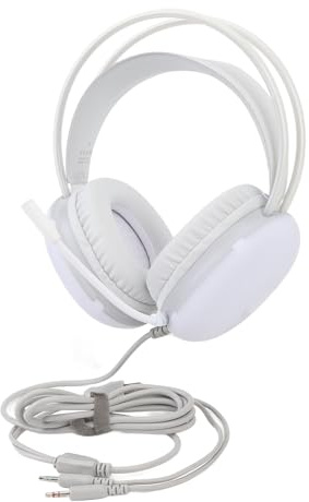 Gaming -headset, USB 3.5 Mm Interface on Ear Headphones Comfortably Wearing At Home (White)
