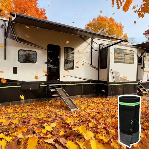 Wohnmobil-Sockelleiste Winterschutz für Wohnwagen und Wohnmobile, Unterbodenverkleidung mit Isolierung für Wohnmobile, Schneefang für Garten und Terrasse, Schneefang(5.5ft/1.7m)
