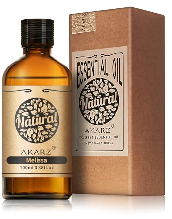AKARZ 100ml Citronmelissolja - Naturlig äterisk olja för luftrenare, diffusorer och rumsluktningsanordningar