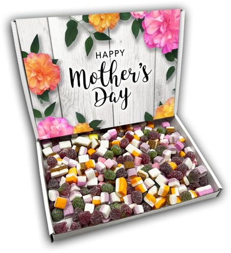 Dolly Mixtures Happy Mothers Day Sweets Gift Box Hamper (WOODEN FLOWERS MOTHERS DAY FRONT)