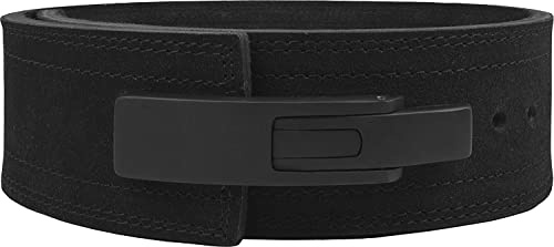 Fitness Lever Belt Black Genuine Leather Powerlifting Men & Women Power Lifting Buckle 10mm Weightlifting Belt