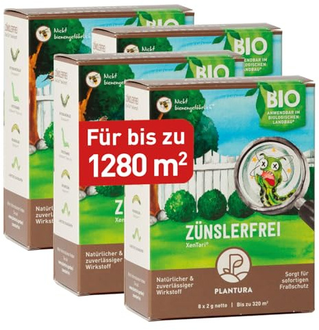 Plantura Zünslerfrei XenTari® Raupenfrei Mittel gegen Buchsbaumzünsler, hochwirksames & biologisches Spritzmittel, 64 g für 1280 m²