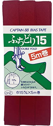 CAPTAIN88 Captain Futidori 15 Width 0.6 in (15 mm) x 16.4 ft (5 m) Roll #583 Garnet CP2