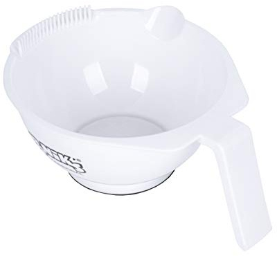Ponik’s Haarfarbe Färbeschale für Haare Färben, Professional Zubehör, Friseur Bowl Schale Schüssel, Färbezubehör zur Anwendung von Haarfärbemittel - Weiß, 450ml