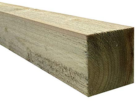 Square Wooden Fence Post | 1.5m x 100mm x 100mm | Green Treated Softwood