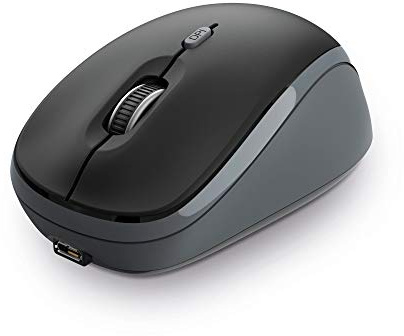 Trust Yvi Kabellose Maus, Wiederaufladbare Ergonomische Funkmaus, USB-Mikroempfänger, 800/1600 DPI, 4 Tasten, PC/Mac/Computer/Laptop/MacBook/Chromebook