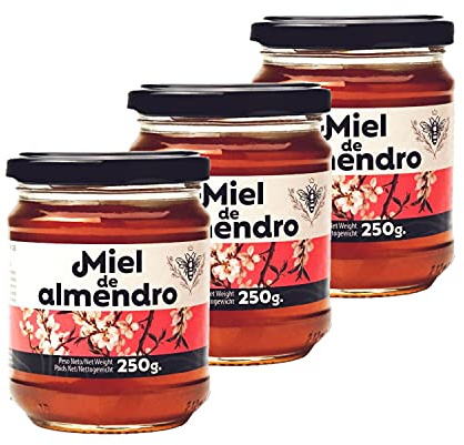 Lot 3x Miel de fleurs d'amandier - pot 250g