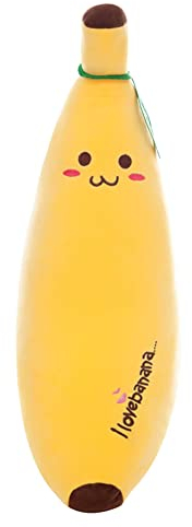 ikasus Banane Plüschtier 35/50/70cm Plüsch Spielzeug Kissen Banane Plüschpuppe Obst Gefüllte Baumwolle Plüschtier Stoffspielzeug Kopfkissen Cuddlekins Kuscheltier für Kinder Erwachsene