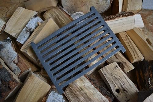 SEZAM 28 x 21 cm, Rejilla de Hierro Fundido para Chimenea, Rejilla para Chimenea, Rejilla para Estufa de Chimenea, Piezas de Repuesto, Accesorios, Rejilla de Hierro Fundido, Parrilla para Horno,