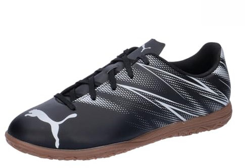 PUMA Unisex Kinder Attacanto It Jr Soccer Shoe, Puma Black Silver Mist, 38 EU