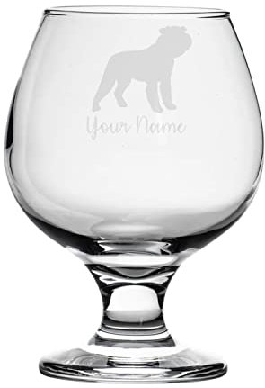 Personalised Schnauzer Engraved Brandy Snifter Glass, Dog Gift for Women, Gift for Men