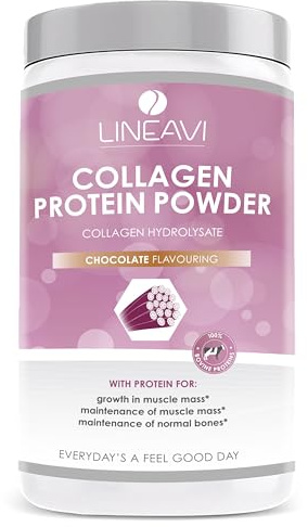 LINEAVI Kollagen 400g Schokolade | 84-93% Eiweiß | Ideal zum Einrühren in Wasser, Säfte, Heißgetränke oder Shakes | Unterstützung für Gelenke, Beweglichkeit, Knochengesundheit | mit Vitamin C