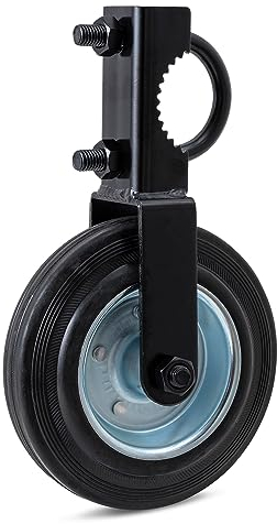 VIVIDA 6 Gate Helper Wheels for Metal Tube Gate, Heavy Duty Farm Wheels with 1-5/8 Thru 2 Pipe Frames, for Swing Chain Link Fence, Black, 1 PCS