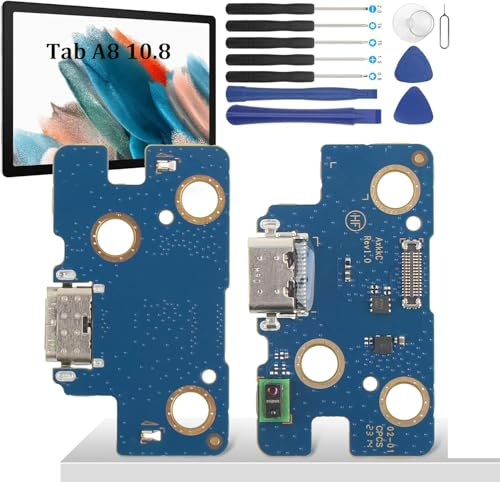 YHX-OU Ladebuchse Für Samsung Galaxy Tab A8 10.5 SM-X200 Dock Connector Port Charger LadePort Mikrofon Audio Jack Flex Kabel+Installationswerkzeug