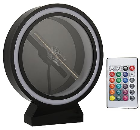 Holographischer 3D-Projektor, 24,7 cm WiFi-Desktop-LED-3D-Hologramm-Lüfter-Werbedisplay-Projektor mit Runder Schutzhülle, 3D-Werbemaschine mit Integrierter Speicherkarte