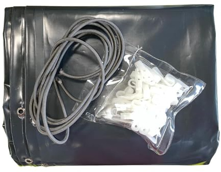 Bâche hivernage Piscine Hors Sol Gré Sunbay Vanille 2 Ø 400 cm - Toile PVC 640 g/m² Gris foncé - Couverture Hiver