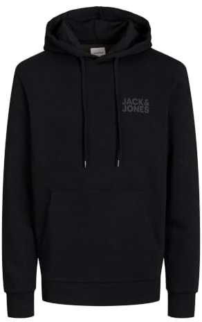 JJECORP Logo Sweat Hood NOOS PLS, Svart/detalj: litet tryck/svart, 5XL/Stor