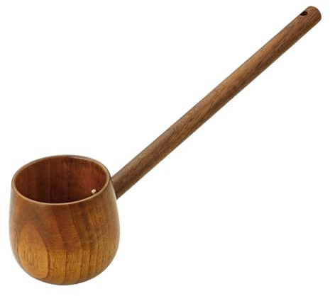 Ciieeo Louche à Eau En Bois Naturel à Long Manche, Cuillère Cuisine Multifonction En Bois D’acacia, Dosage Précis Pour Thé, La Cuisine Et Arrosage Jardin, Ustensile Traditionnel Unique