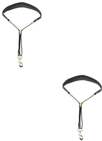 STOBAZA 2stücke Saxophon Nackenband Mit Verstellbarem Design Gepolstert Und Langlebig Für Tenor Und Alt-saxophone Mit Stabiler Metall-hakenbefestigung Komfortabel Und Atmungsaktiv
