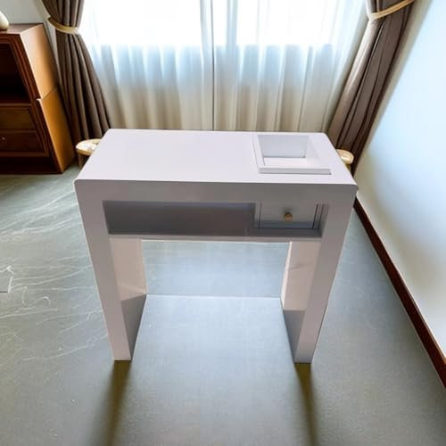 Maniküretisch mit Schubladen für Nagelstudio, Schönheitssalon, Möbel und Ausrüstung, Make-up, Arbeitsplatz, 80 cm, Weiß