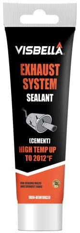 Visbella Pâte de réparation d'échappement - Mastic d'étanchéité résistant à la Chaleur - Haute étanchéité au gaz - Kit de réparation pour Silencieux de Voiture, tuyaux d'échappement (150g)