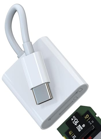 Kartenleser SD Micro SD auf USB C für iPhone 16 15 Pro Max Adapter TF Card Externer Speicher Stick für Apple kompatibel mit Samsung Galaxy S24 für iPad Compact Flash 3.0 externe Laufwerke