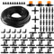 VooGenzek 77 Pezzi 4/6 mm Kit Irrigazione a Goccia, 15m Tubo Irrigazione, Kit fai da te Sistemi di Irrigazione, con Giunti a Barbe Dritte, Connettori a T, Tappi Terminali, per Aiuola