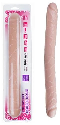 15 Double Ended Dildo Anal Butt Plug Dong Adults Sex Toys for Men Women Couples Gay Lesbian in Beige