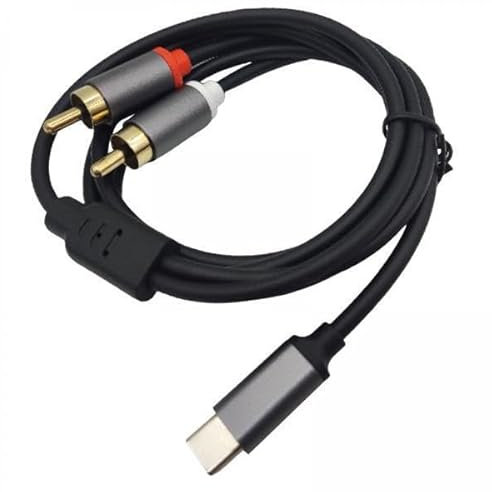 BaotyJie Cavo 3X a RCA Cavo USB C Aux Cavo Ausiliario AUX Cavo Sdoppiatore RCA a Y per Altoparlanti TV Smartphone Apparecchiature Audio Professionali