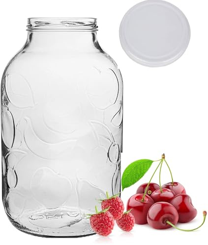lilawelt24 XXL Vorratsgläser 5L Gurkenglas, Einmachglas, Einmachgläser, Glasballon, Vorratsglas, Einweckgläser konservierung Konservengläser