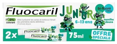 Fluocaril Junior Zahnpasta, 6-13 Jahre, weiche Minze, 2 x 75 ml