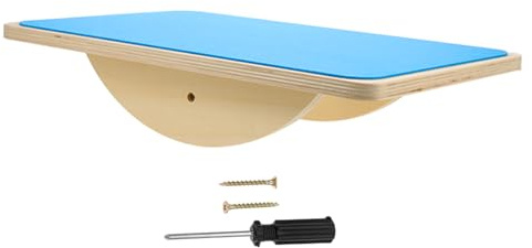 VANZACK Junge Mädchen Gleichgewichts-Platte Holz Balancierbrett Balancier-seilaktivität Für Kleinkinder Outdoor Spielzeug Zur Koordinationsförderung Und Sensorischem Training Blau