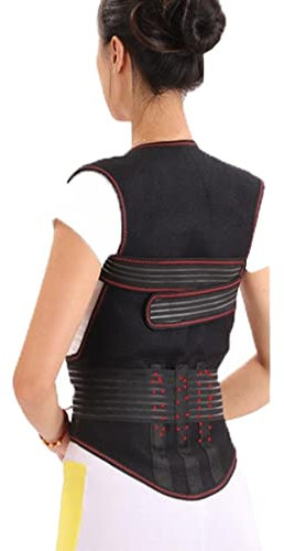 Chaleco autocalentable para Hombres y Mujeres. Soporte Lumbar 3D para aliviar el Dolor Lumbar. Cinturón de protección Lumbar Transpirable con Corrector de Estribo Ajustable.