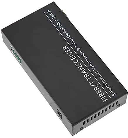 EBTOOLS Gigabit Switch Fibre 8 Port Ethernet Convertisseur avec Double Fibre Adaptative et Prise en Charge Multimode pour l'intégration Transparente