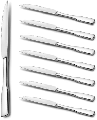 Alata Kate 8-Piece 9.5 Inch Stainless Steel Steak Knives Mirror Finish